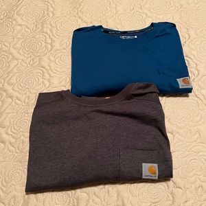 2 men’s Carhartt relaxed fit shirts